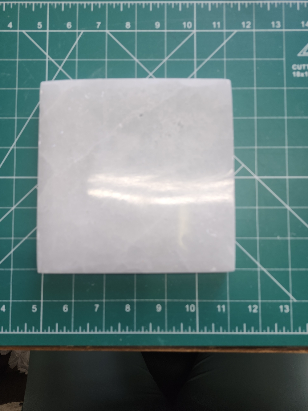 6" Square-Shaped Selenite Charging Plates – Crystal Cleansing Station for Energy